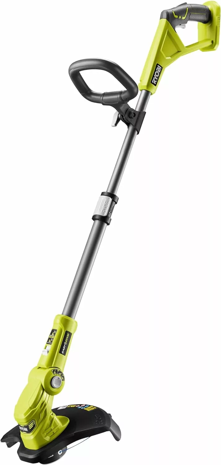 Ryobi OLT1832 ONE+ Cordless Grass Trimmer, 25-30cm Path (Zero Tool), 18 V, Hyper Green (Battery, Charger and Blade Not Included) & Ryobi Double Serrated Blades Head for RAC155 Edger Black